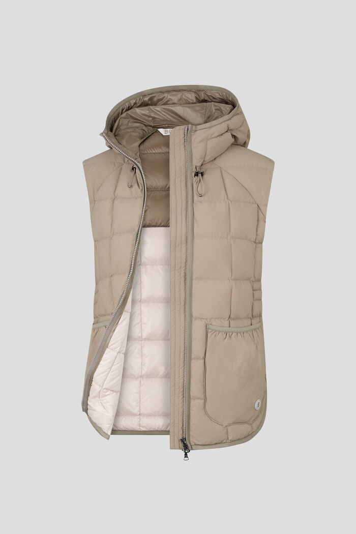 Lene Lightweight down waistcoat in Beige - 7