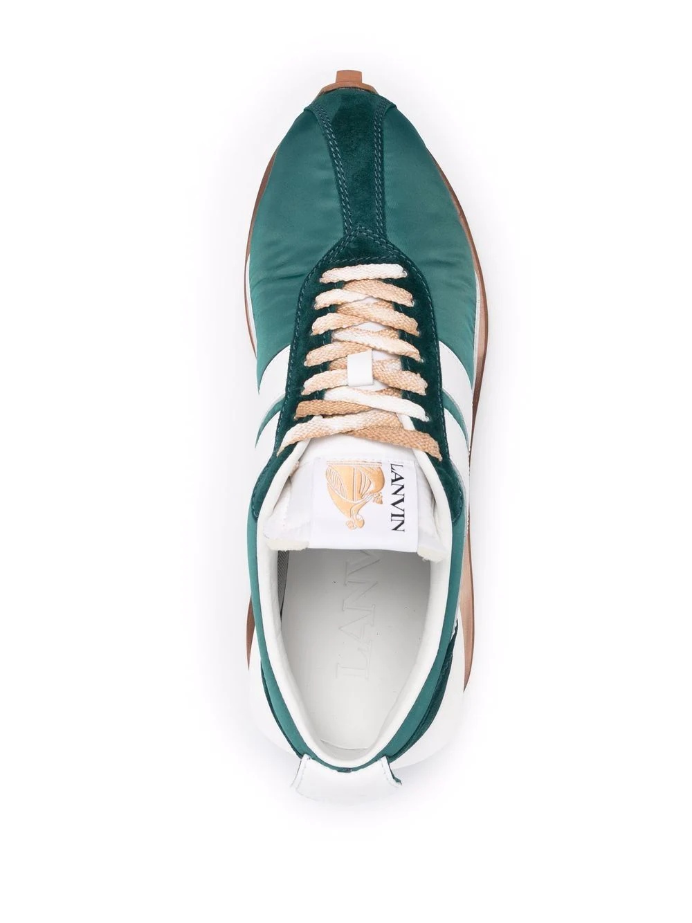 logo-patch lace-up sneakers - 4