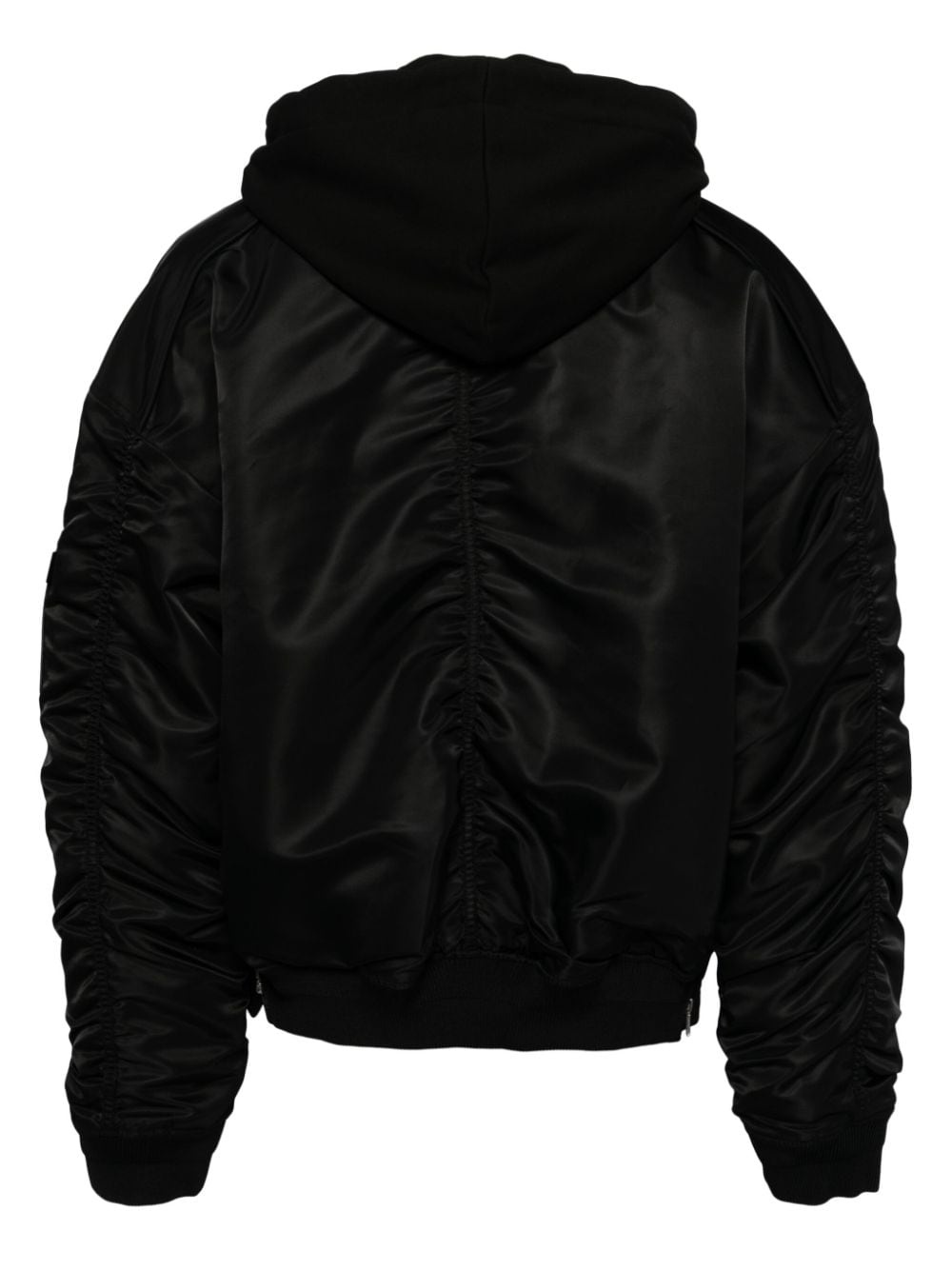 ruched hooded bomber jacket - 2