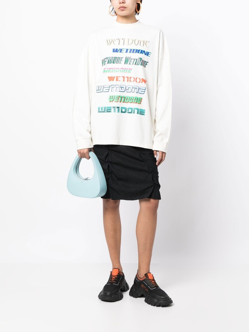 We11done multi-logo cotton sweatshirt outlook