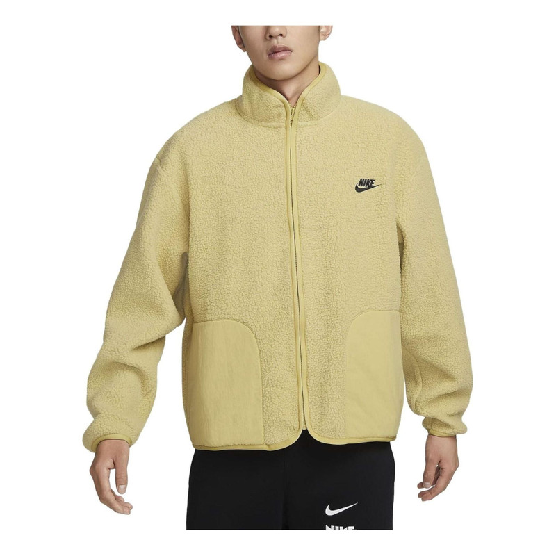 Nike Club Fleece+ Sherpa Winterized Jacket 'Buff Gold Black' FB8387-720 - 1
