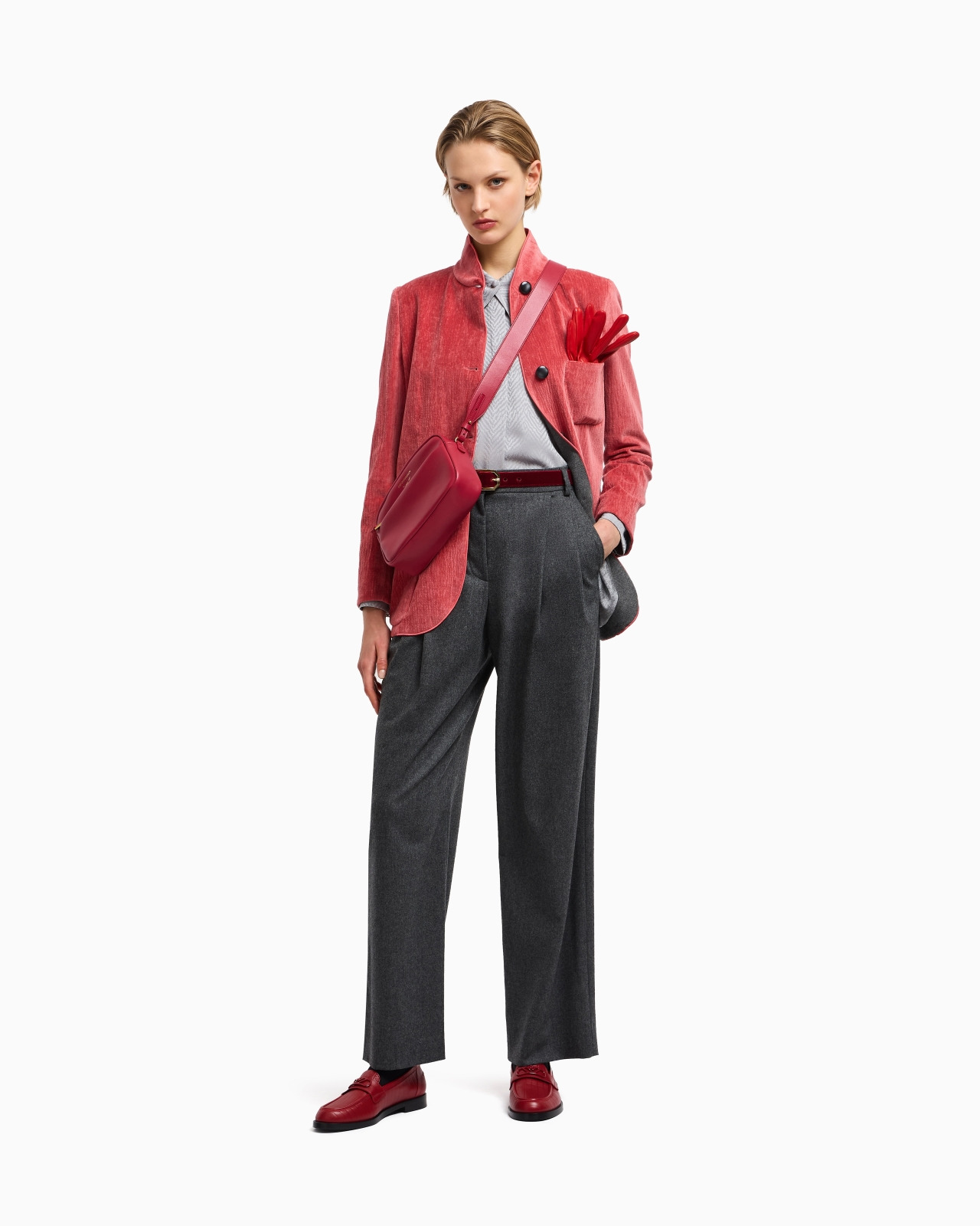 ICON WOOL FLANNEL TROUSERS WITH PLEATS - 2
