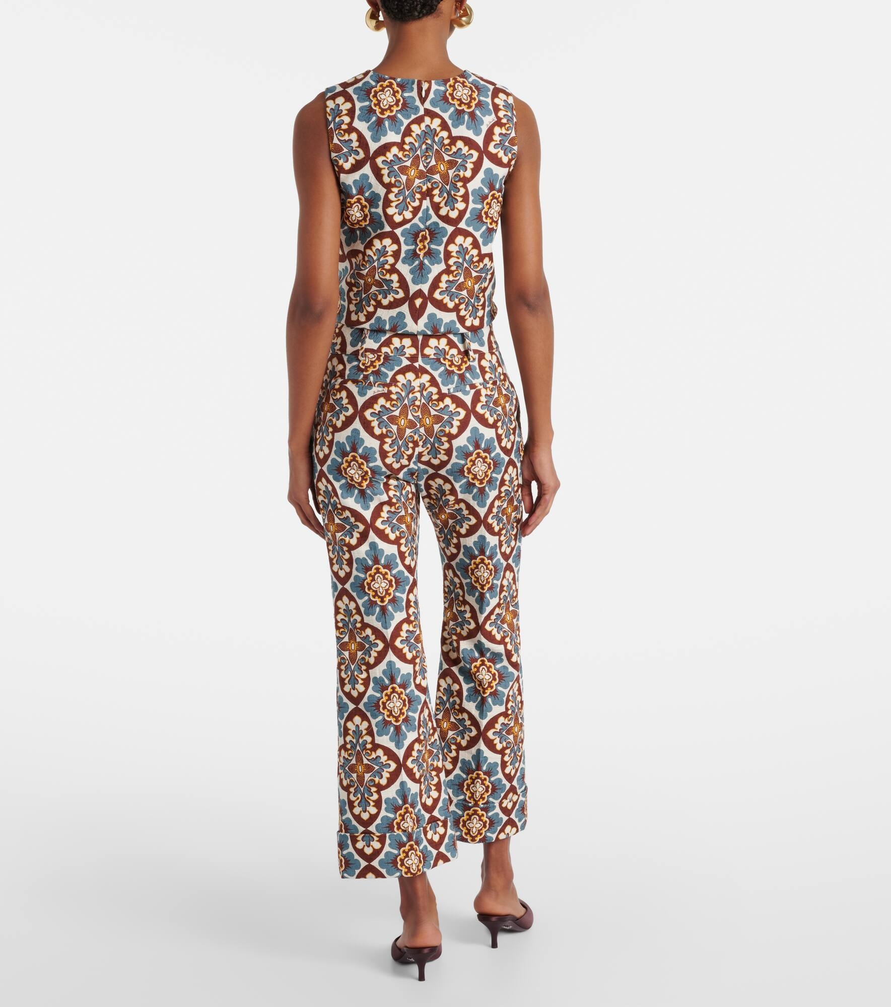 Hendrix high-rise cotton flared pants - 3