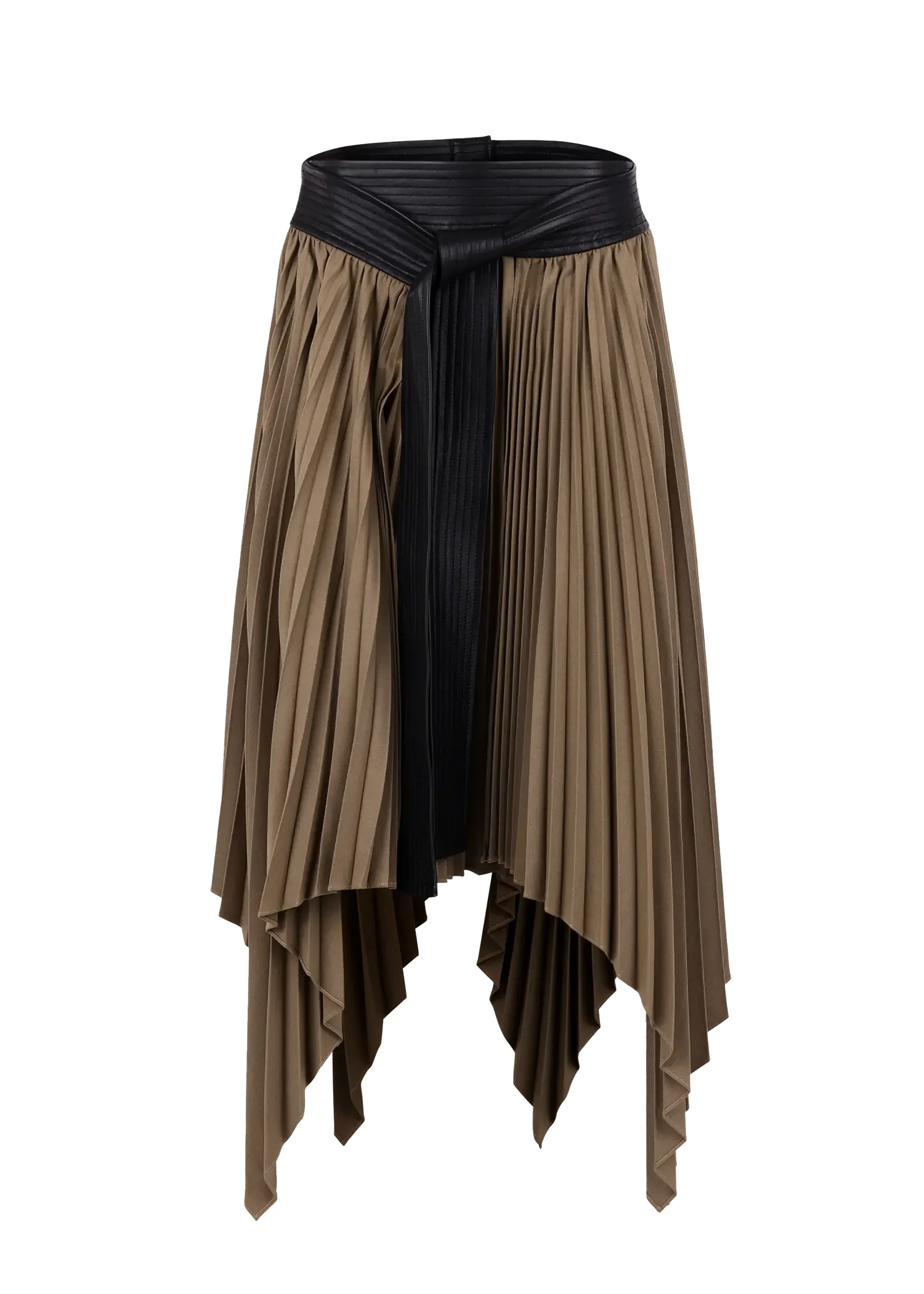 PANEL PLEAT SKIRT CAMEL - 1