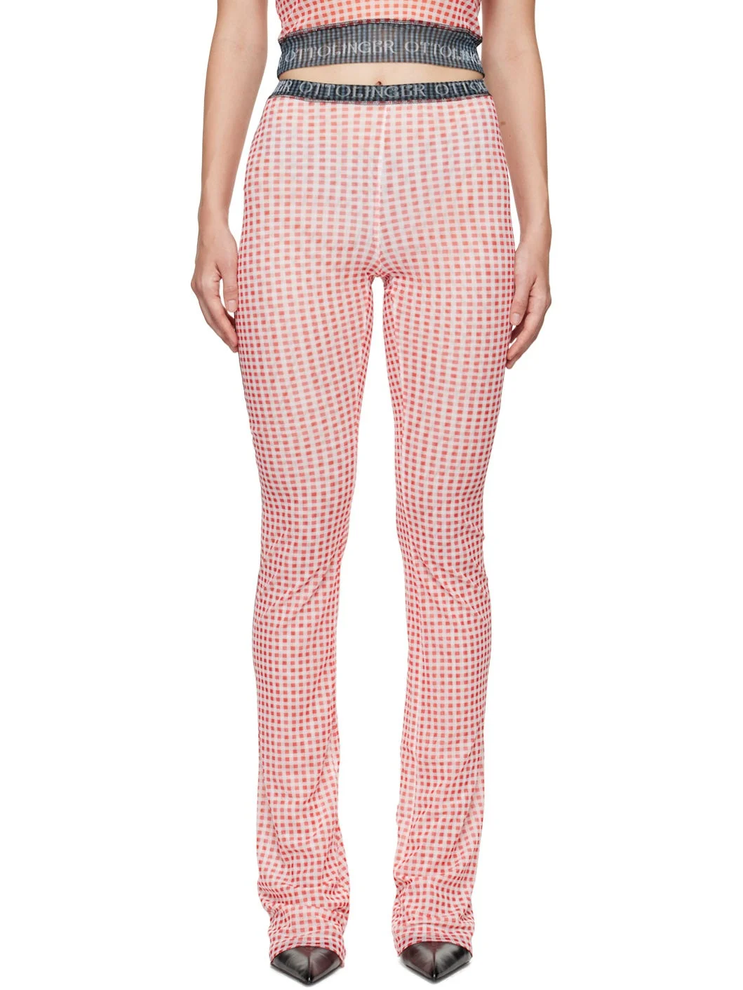 Red Check Lounge Pants - 1