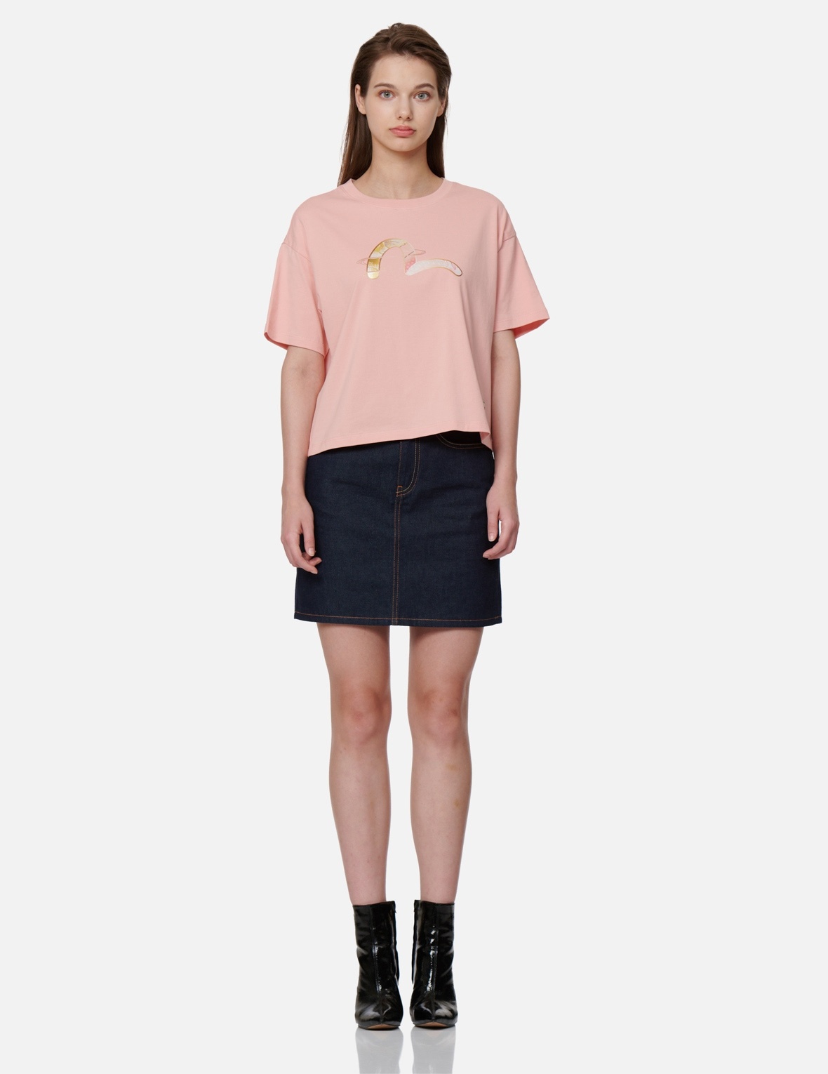 JAPANESE-PATTERN SEAGULL PRINT T-SHIRT - 5