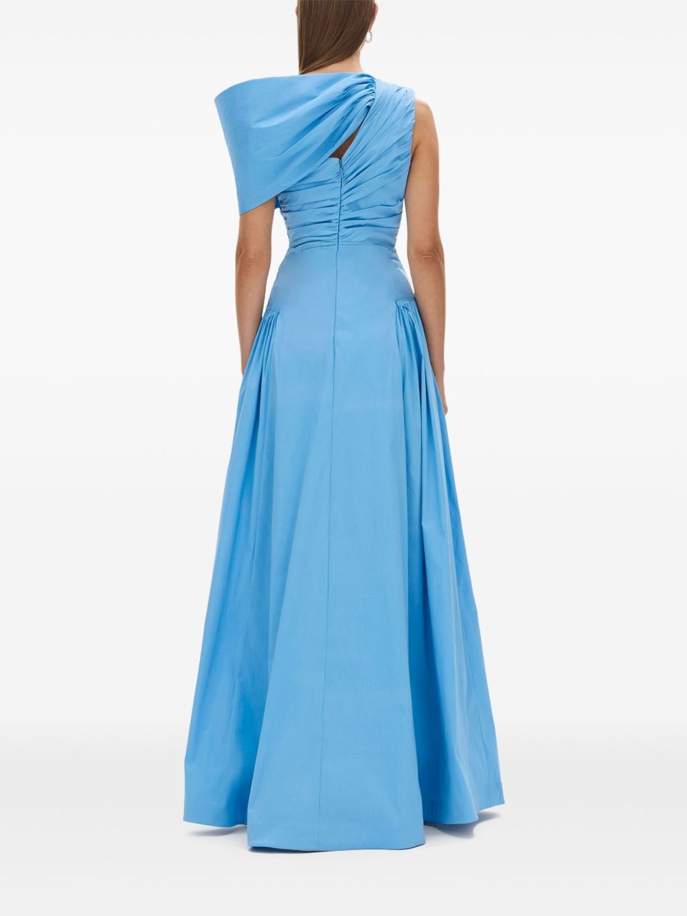 asymmetric draped gown - 4