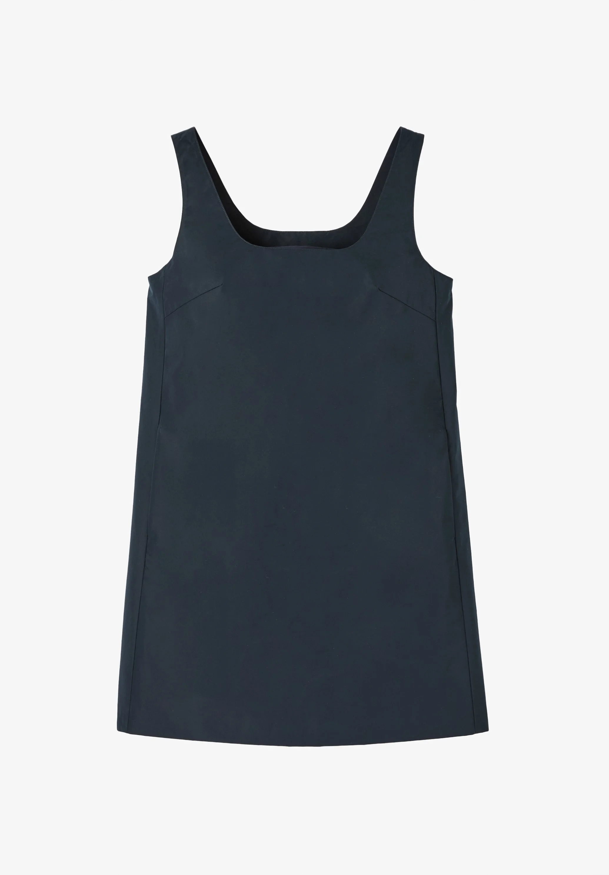 JAMINA DRESS - NAVY BLUE TAFFETA PINAFORE DRESS - 1