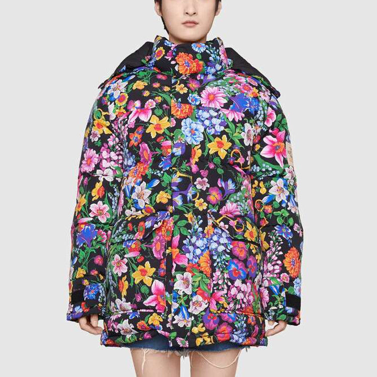 Gucci x The North Face Floral Print Down Jacket 'Purple' 648858-XAABX-1037 - 2