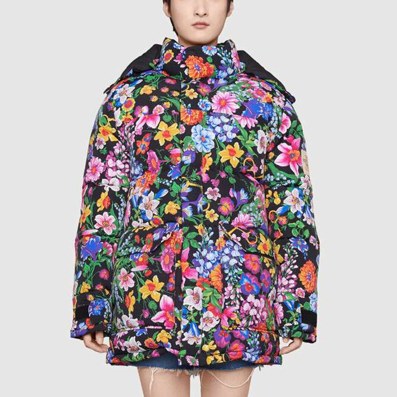 GUCCI Gucci x The North Face Floral Print Down Jacket 'Purple' 648858-XAABX-1037 outlook