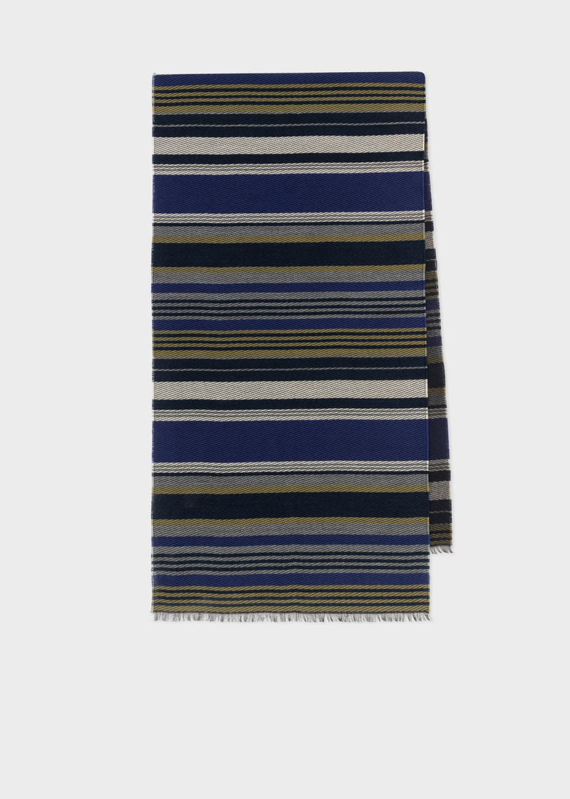 Wool-Blend Stripe Scarf 1