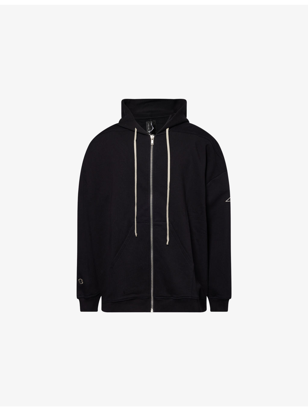 Rick Owens x Champion Jumbo Jason Embroidered Cotton-Jersey Hoody - 1