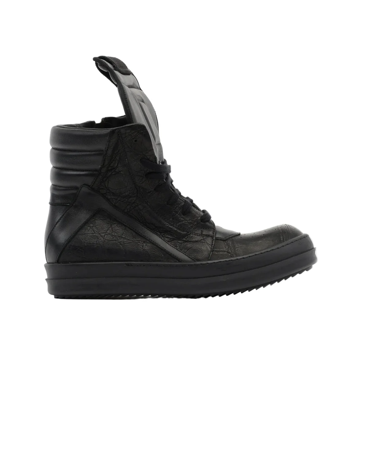 GEOBASKET PADDED ZIP-FASTENING HIGH-TOP SNEAKERS (BLACK) - 1