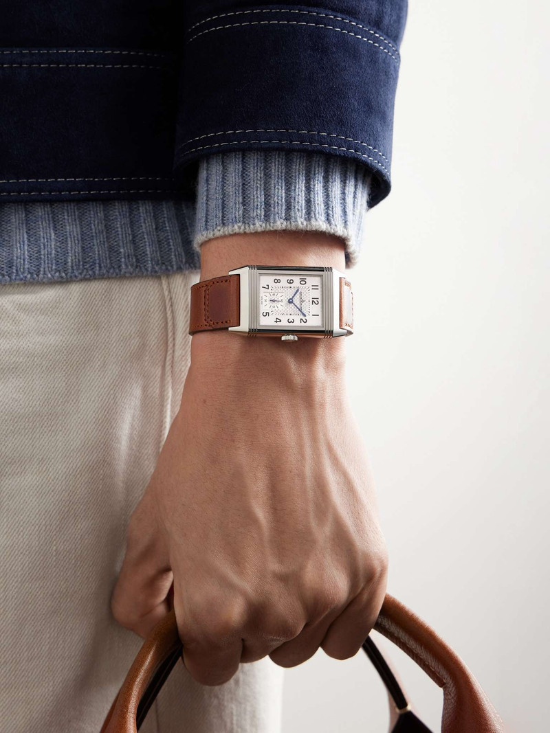 Jaeger-LeCoultre Reverso Classic Large Small Seconds Los Angeles Hand-Wound 45.6mm Stainless Steel and Leather Watch, outlook