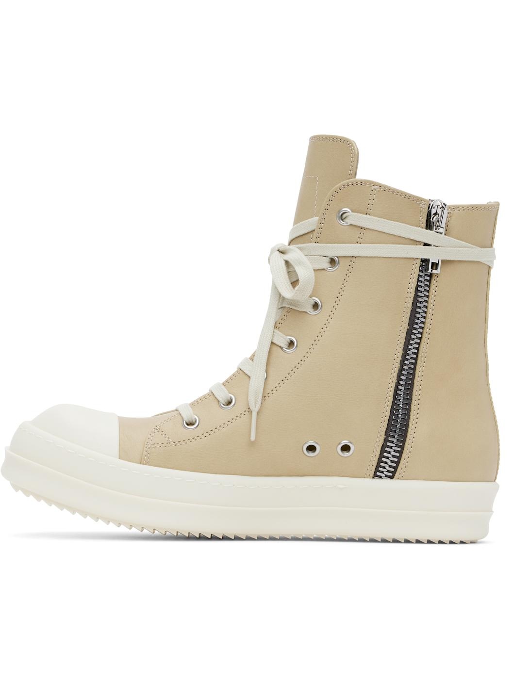 Beige Hollywood Leather Sneakers - 3