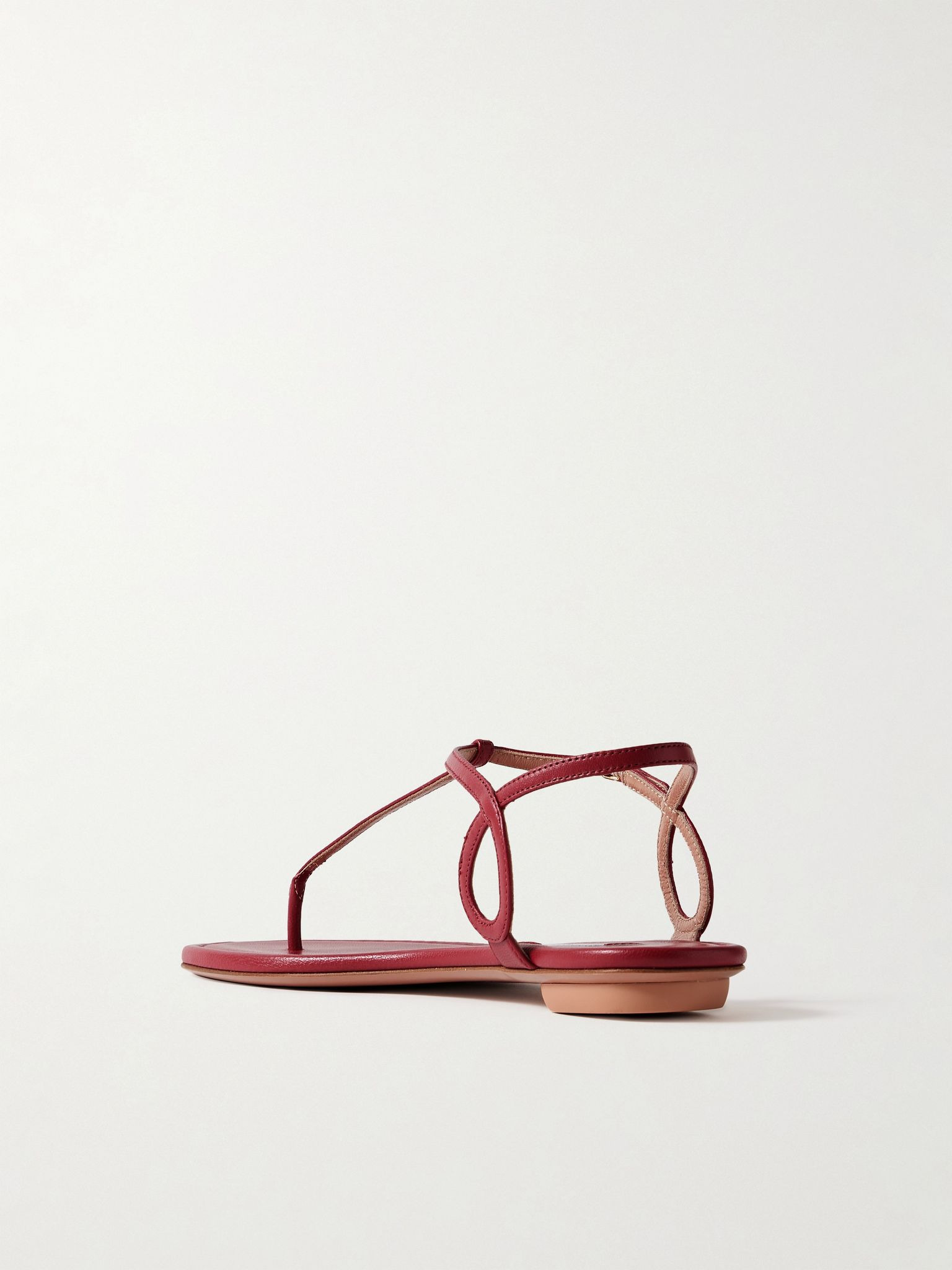Almost Bare leather sandals Claret - 3