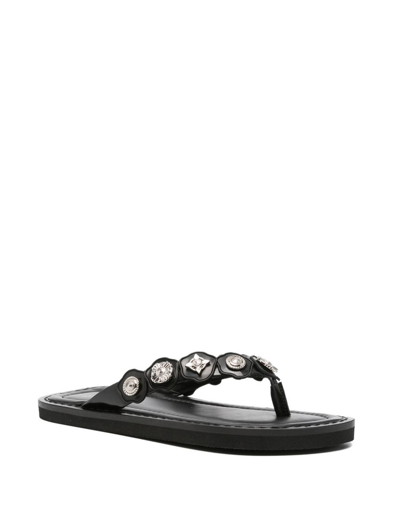 TOGA PULLA stud-embellishment leather sandals outlook