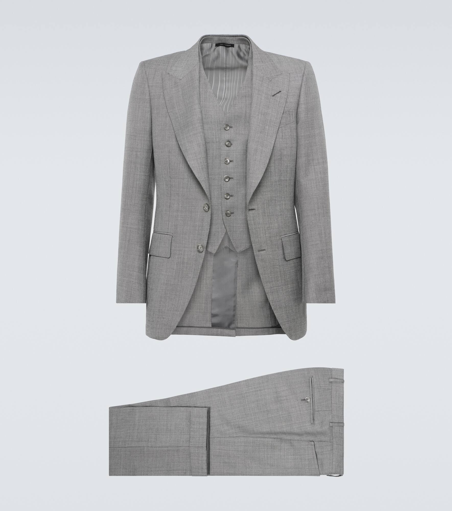 Dyllan wool and silk three-piece suit - 1