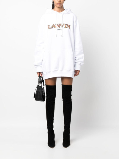 Lanvin logo-embroidered hoodie outlook