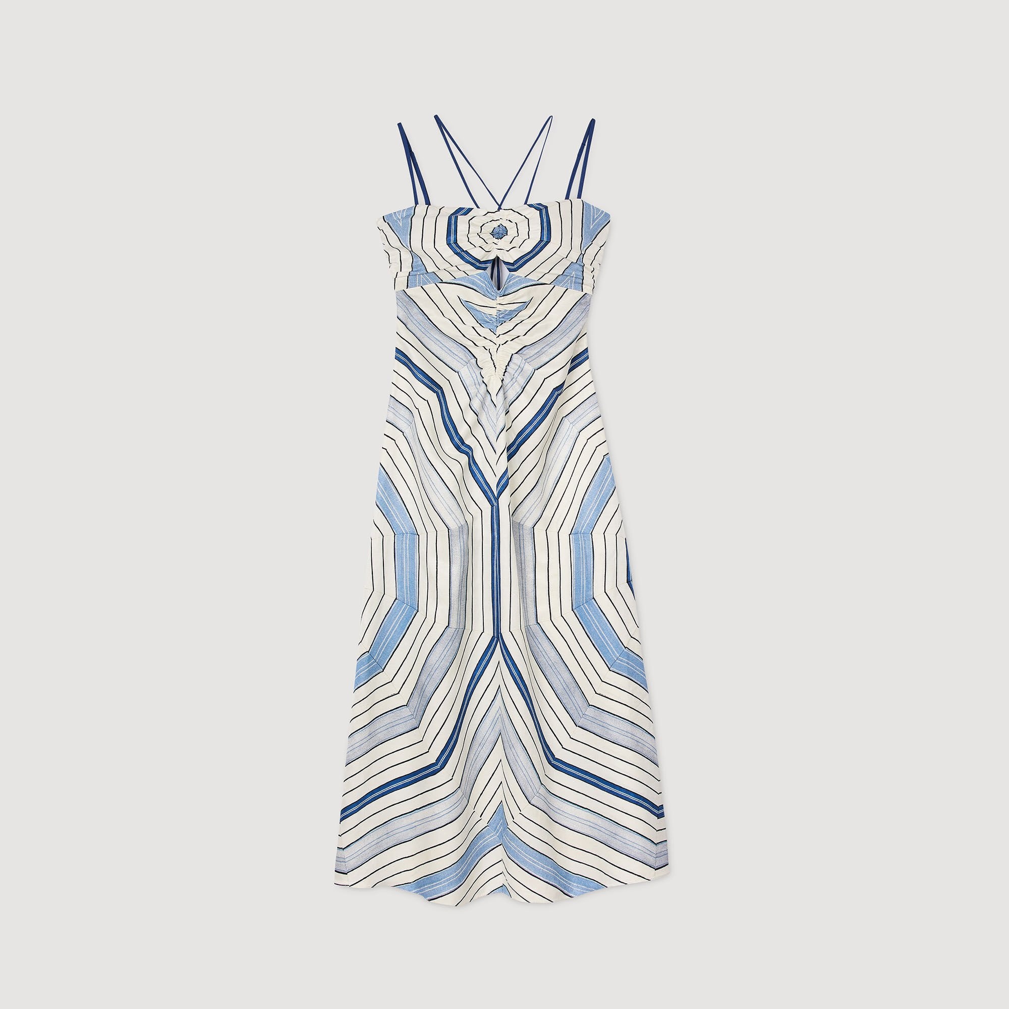 SPIRAL-MOTIF MAXI DRESS - 6