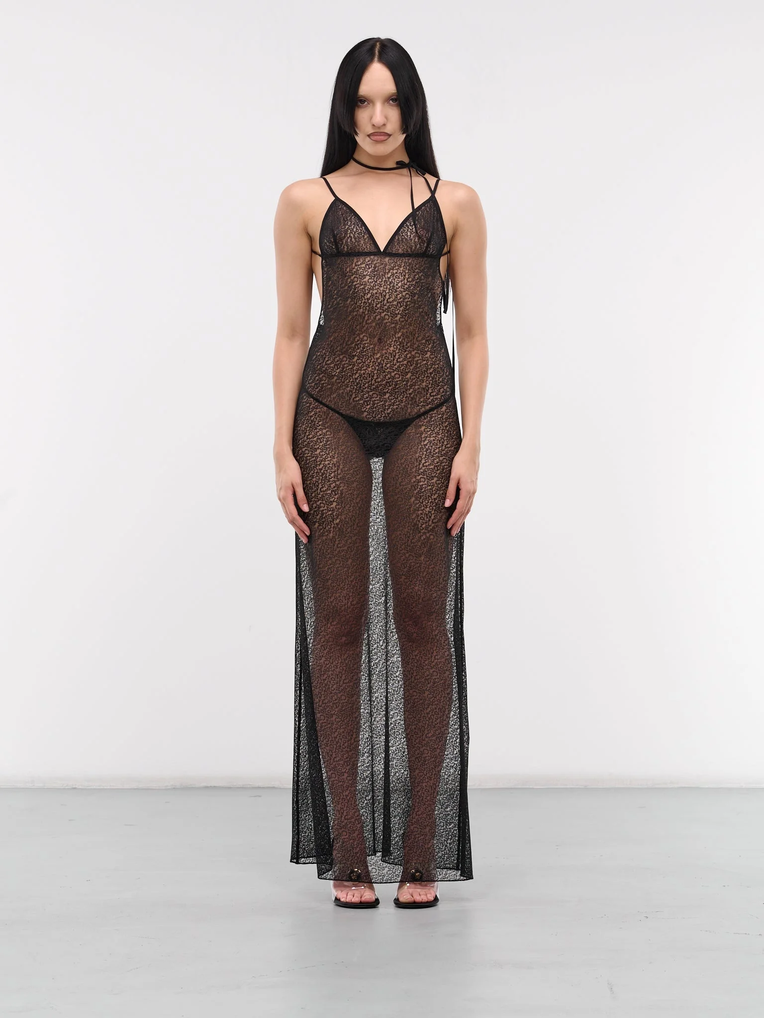 Backless Lace Dress - 1