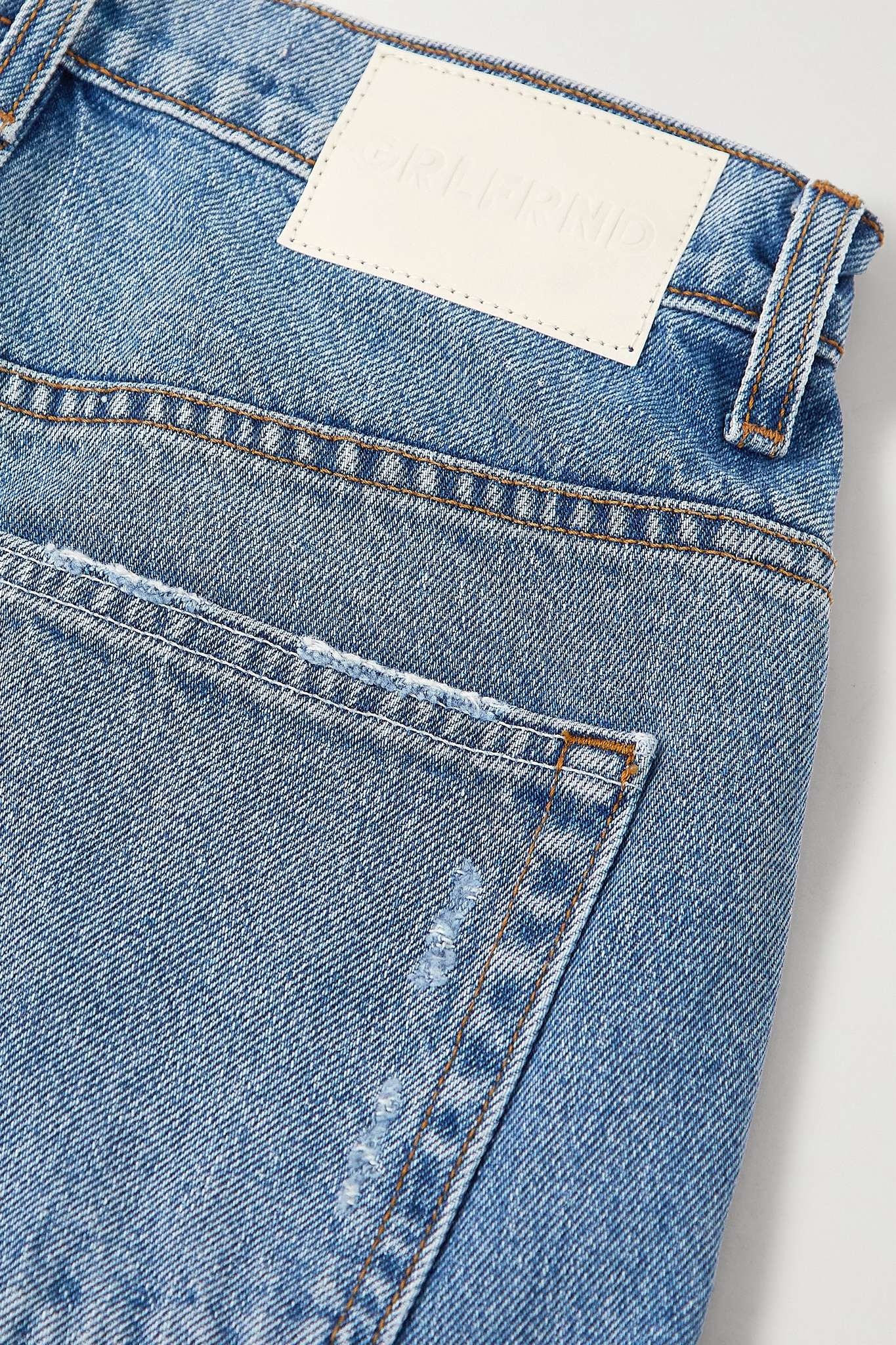 Sara distressed high-rise straight-leg jeans - 6
