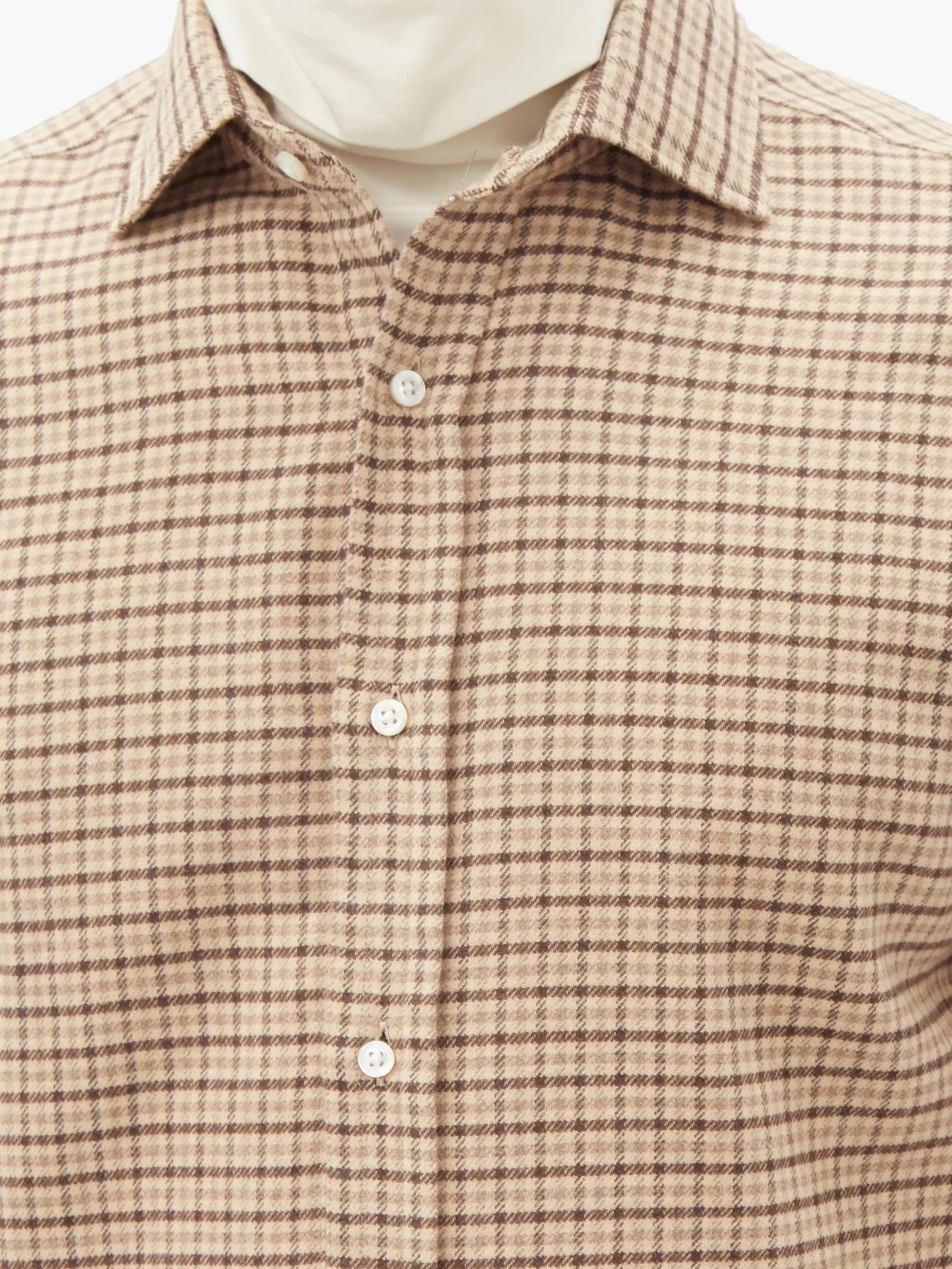 Checked cotton-flannel shirt - 4