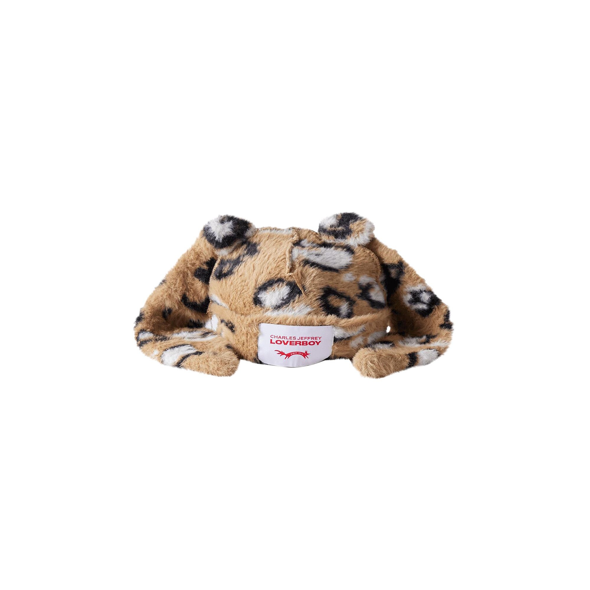 Charles Jeffrey Loverboy Fluffy Chunky Rabbit Beanie 'Brown Leopard' - 1