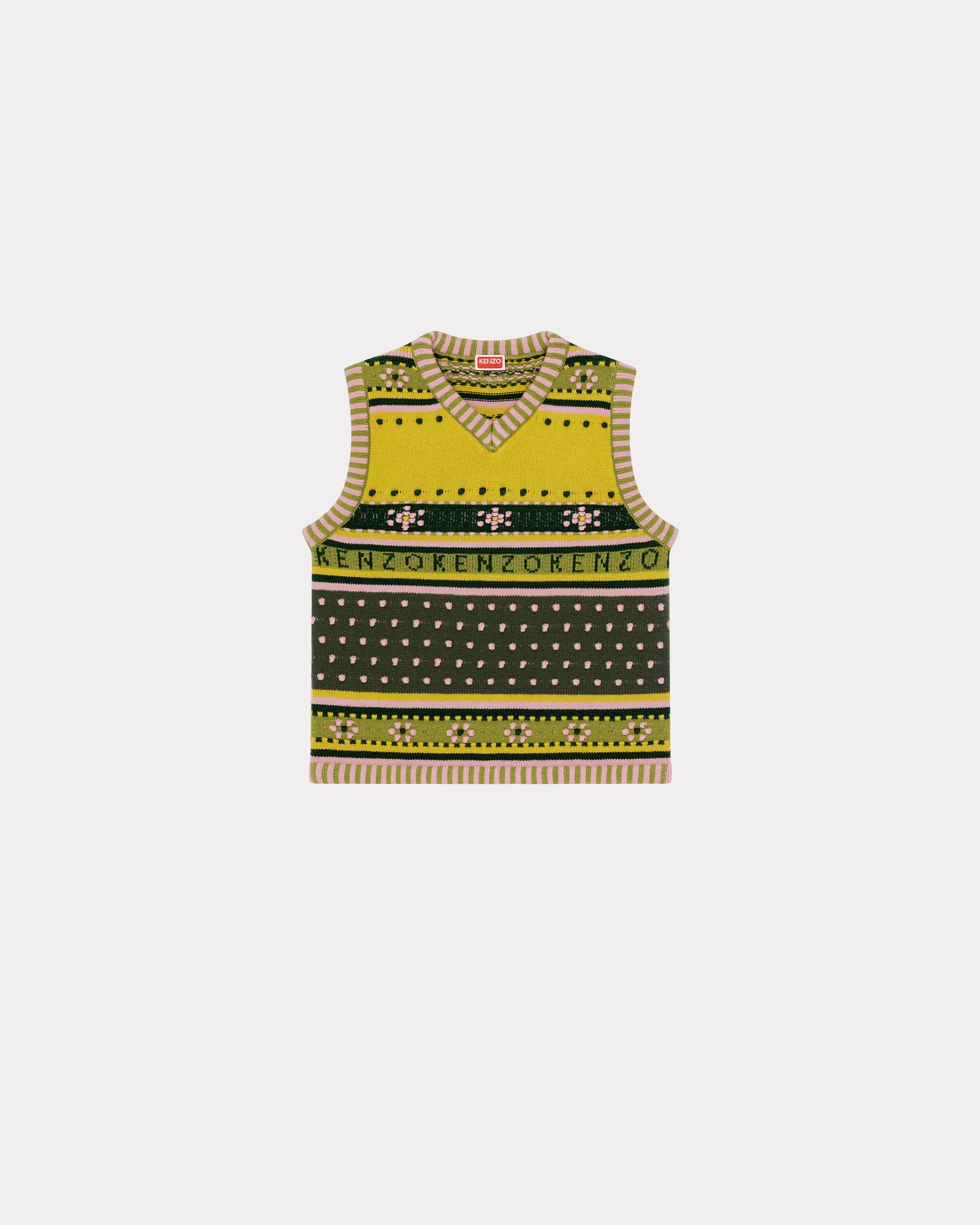 Fairisle knitted jumper vest - 1