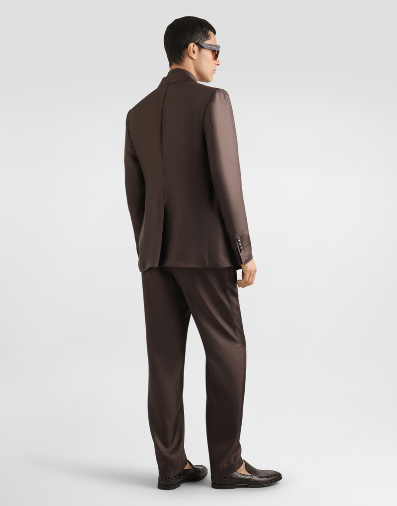 Sicilia light double-breasted silk twill jacket 3