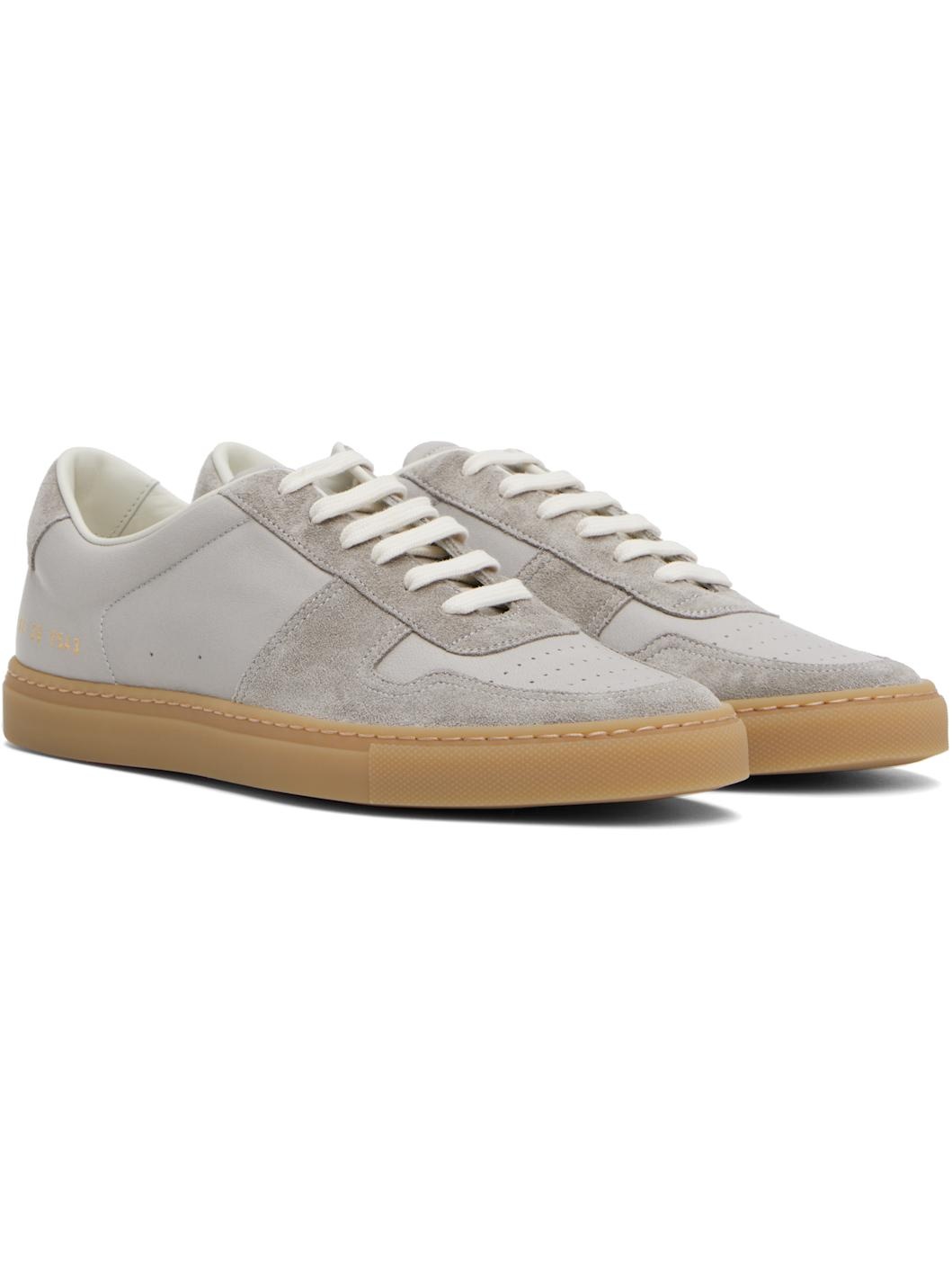 Gray BBall Duo Slim Sneakers - 4