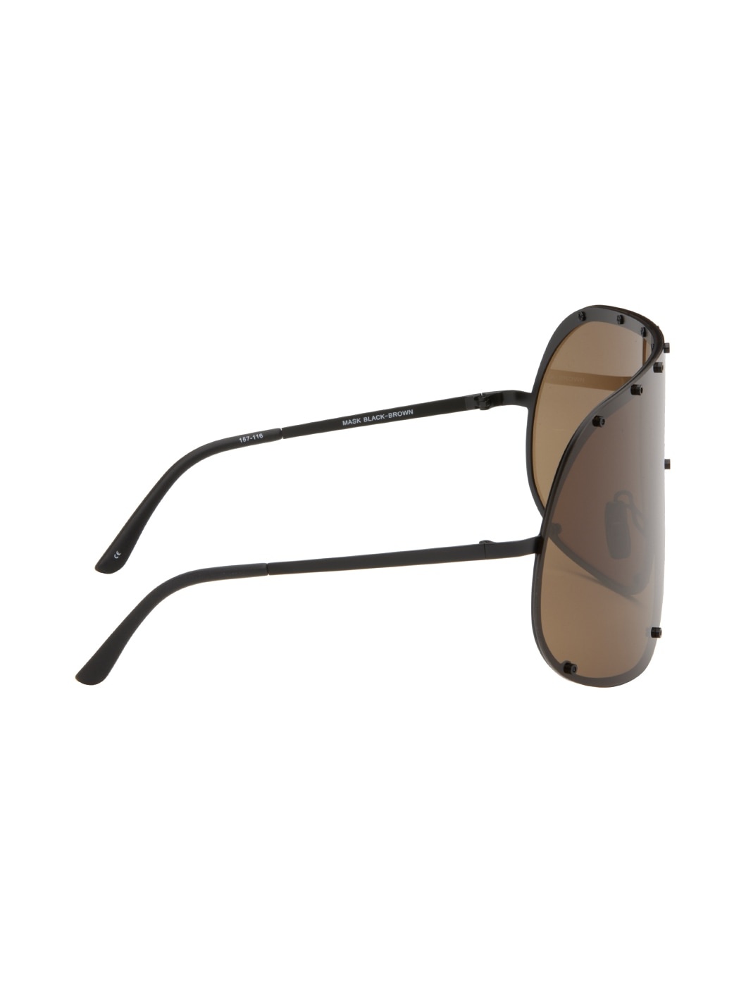 Black & Brown Shield Sunglasses - 2