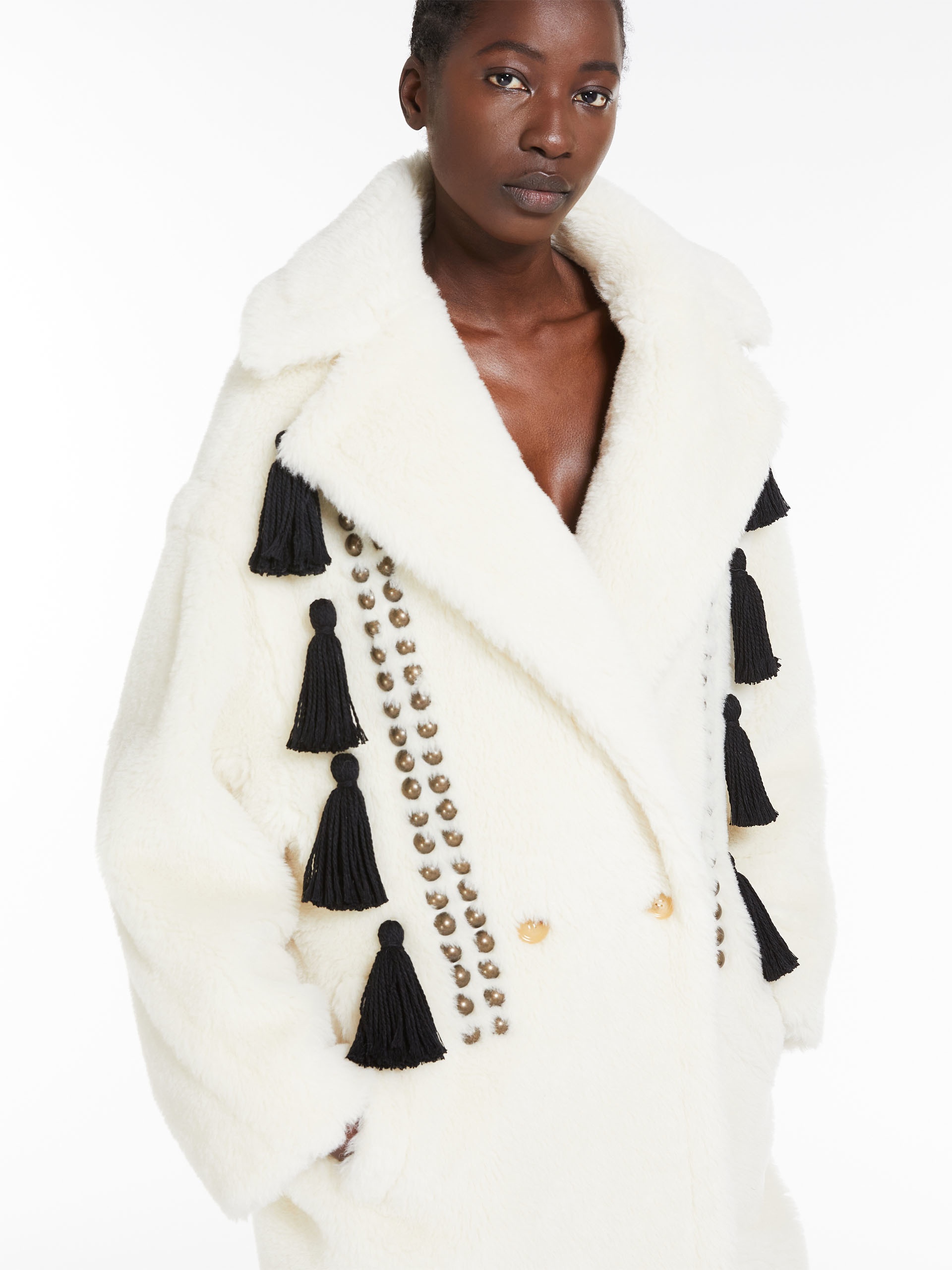 DEMETRA Teddy Bear Icon Coat in alpaca and wool - 5