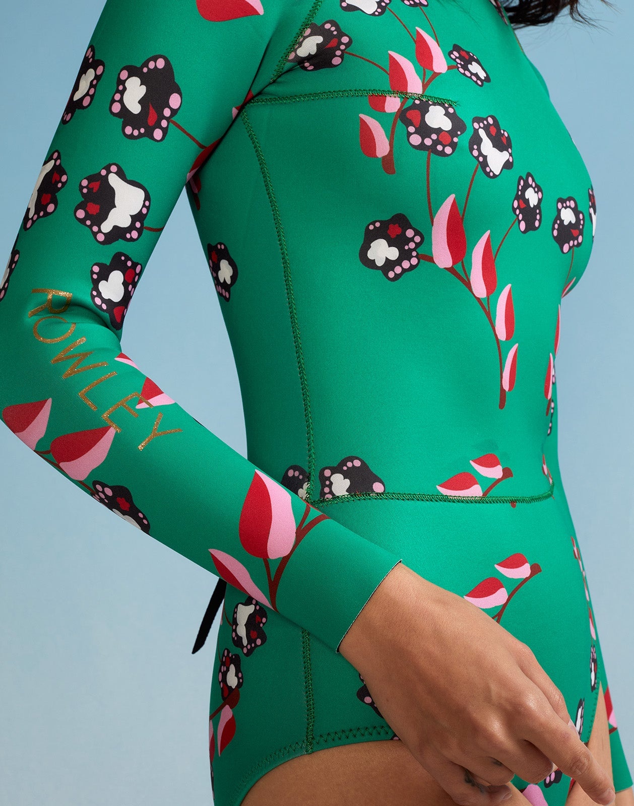 Vine Floral High Cut Wetsuit - 8