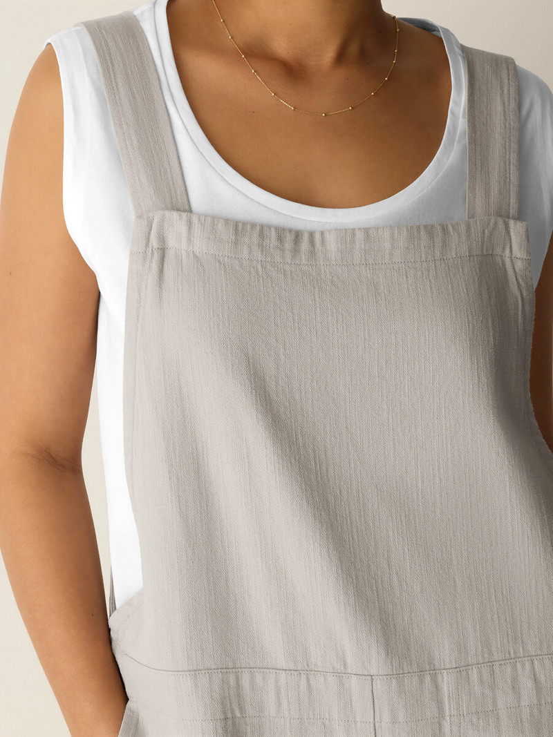 Slubby Organic Cotton Linen Overalls 5