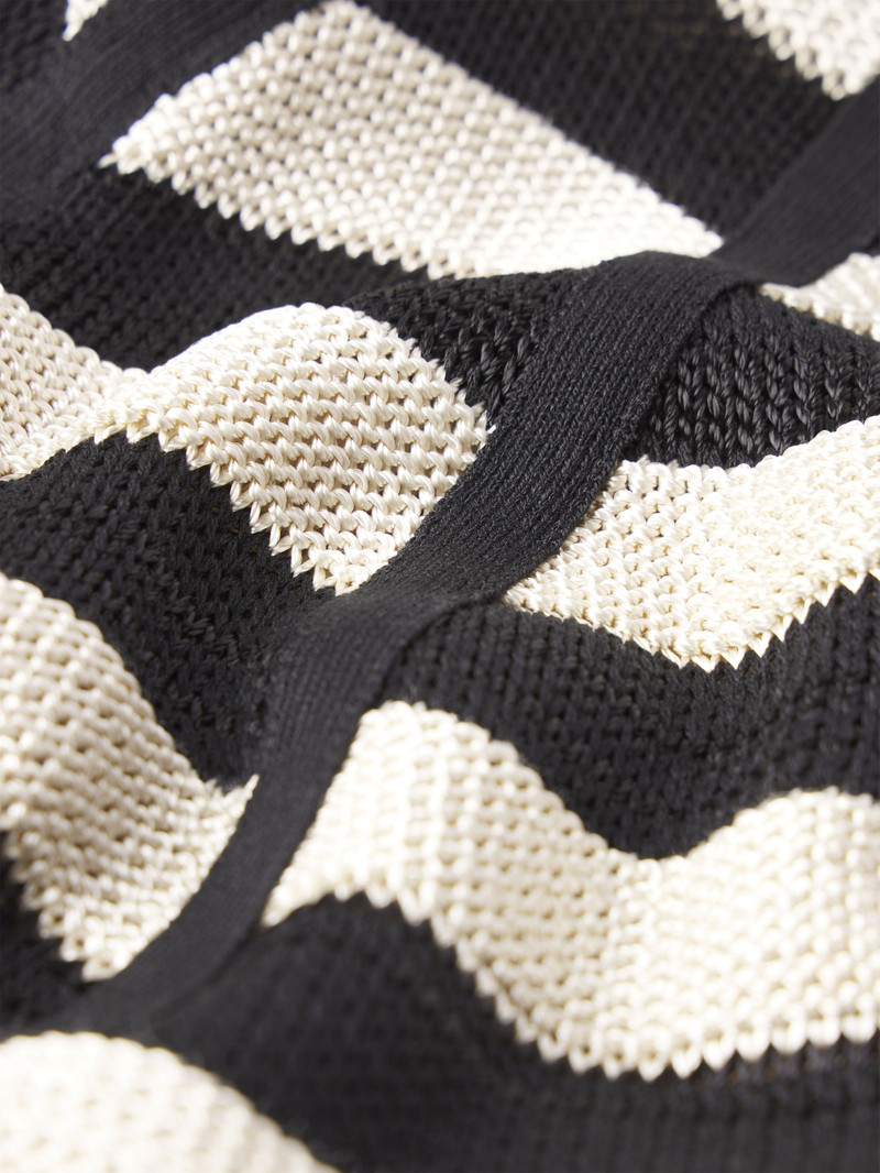 Striped Raglan Sweater in Black Multi 4