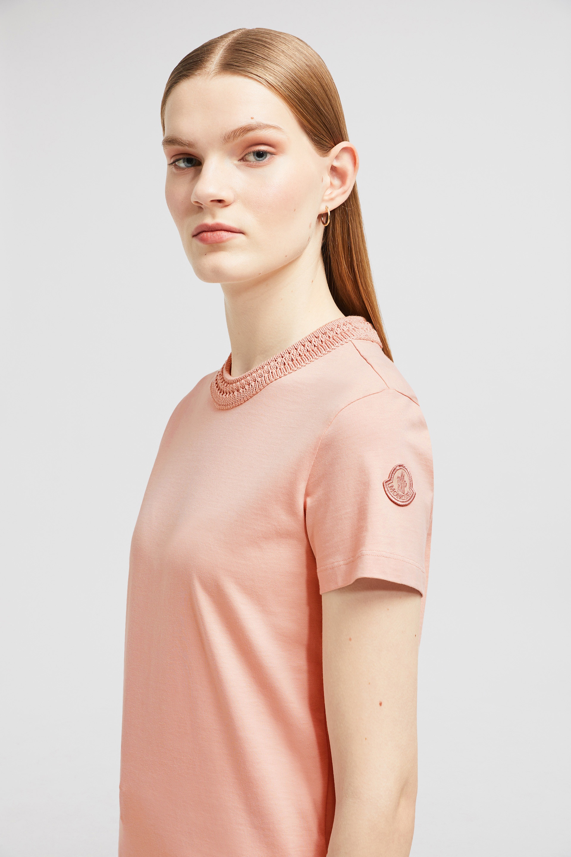 Crochet Accent Cotton T-Shirt - 4