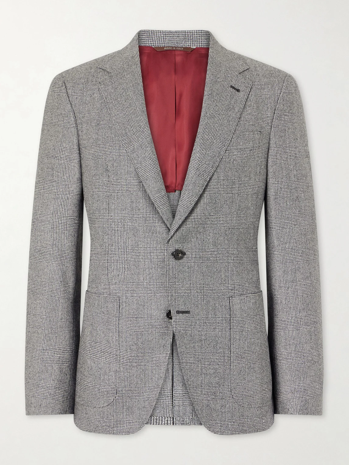 Prince of Wales Wool Blazer - 1