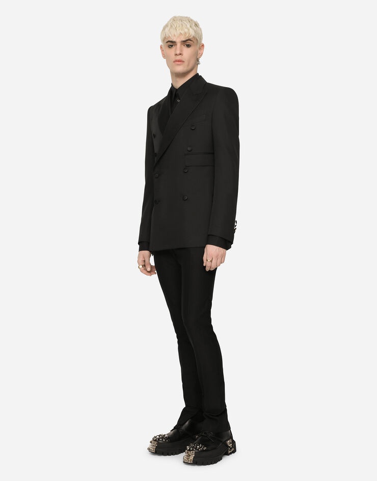 Double-breasted micro-patterned Sicilia-fit tuxedo jacket - 3