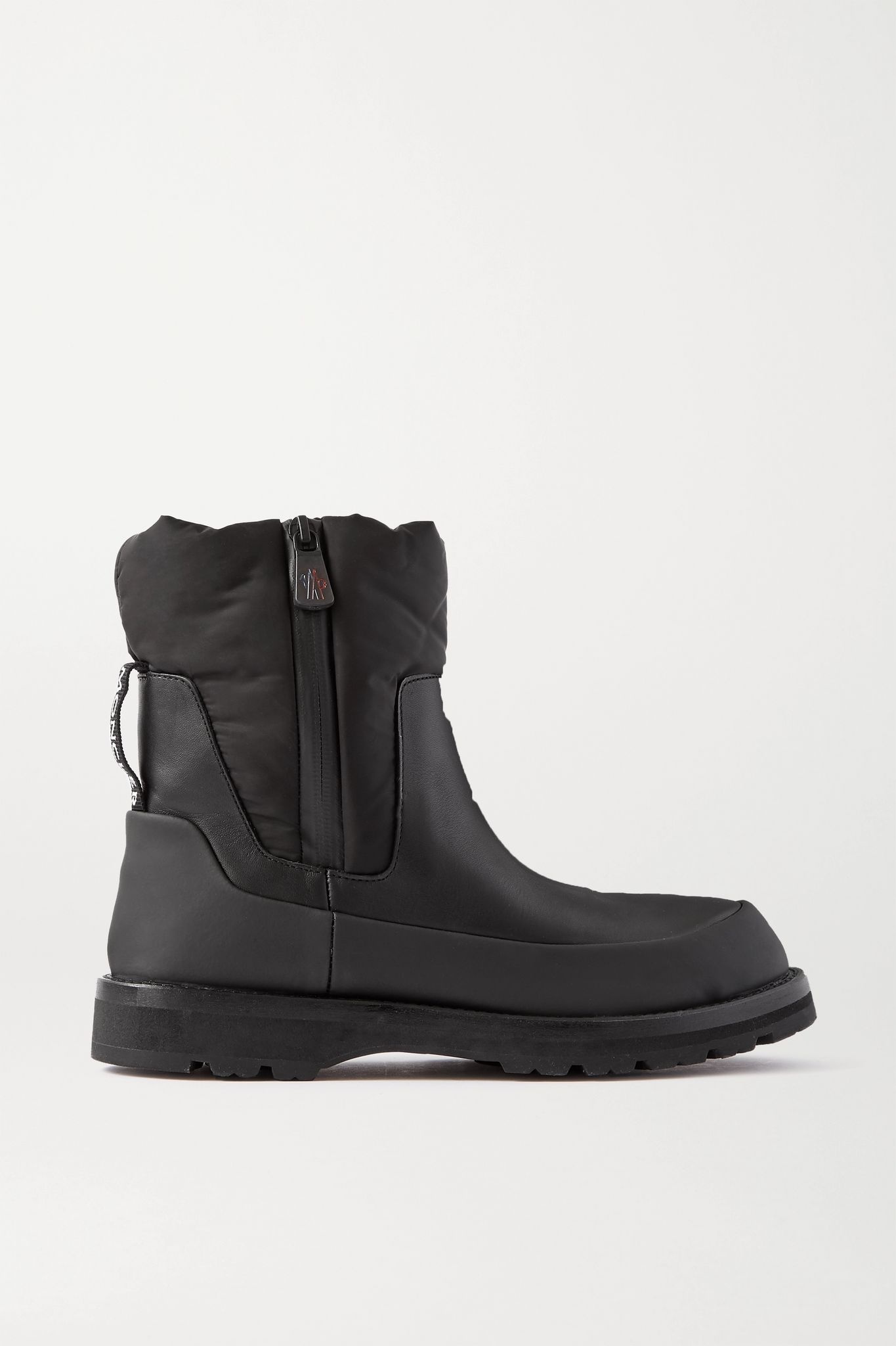 Rain Don't Care paneled leather and shell ankle boots - 1