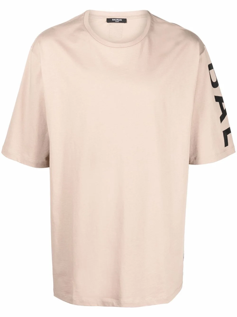 logo-print sleeve T-shirt - 1