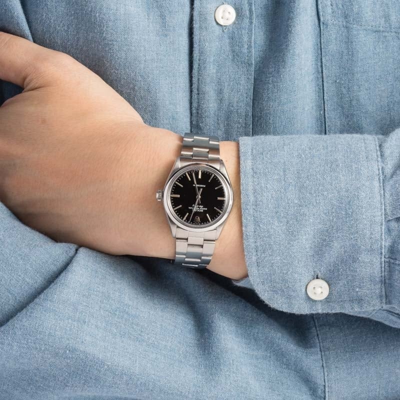 Used Rolex Air-King 5500 Black Dial - 5