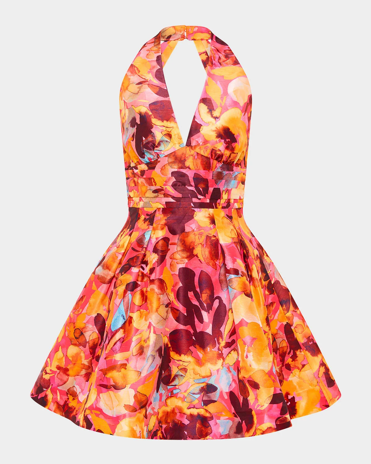 Gardenia Pleated Fit-&-Flare Mini Dress - 1