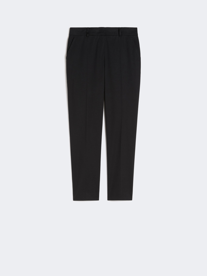 CARPA Stretch cotton cigarette trousers - BLACK 1