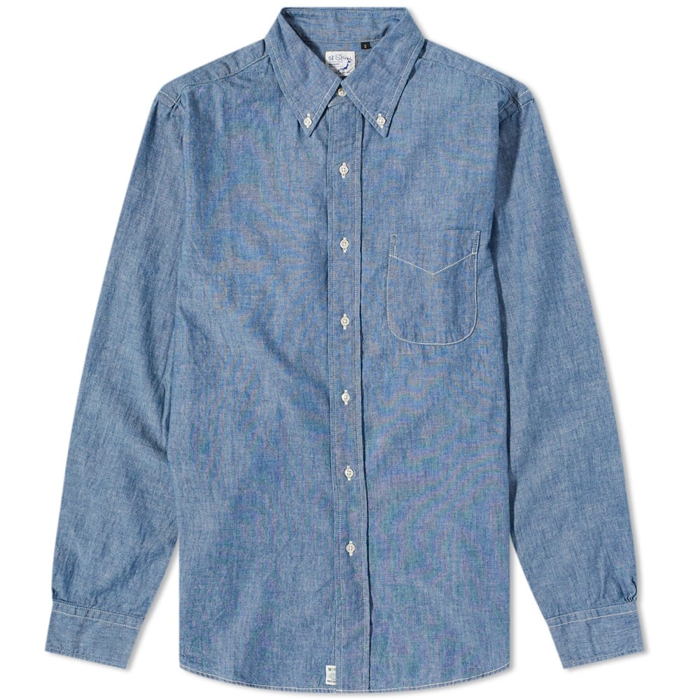 orSlow Button Down Chambray Shirt - 1