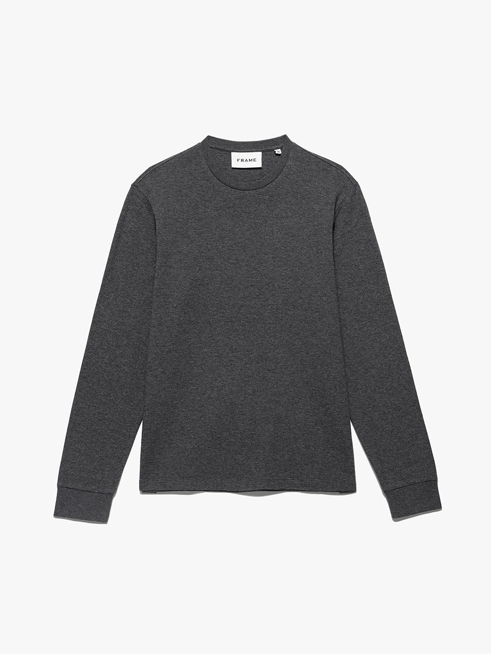 Duo Fold Long Sleeve Crew in Heather Charcoal Grey - 1