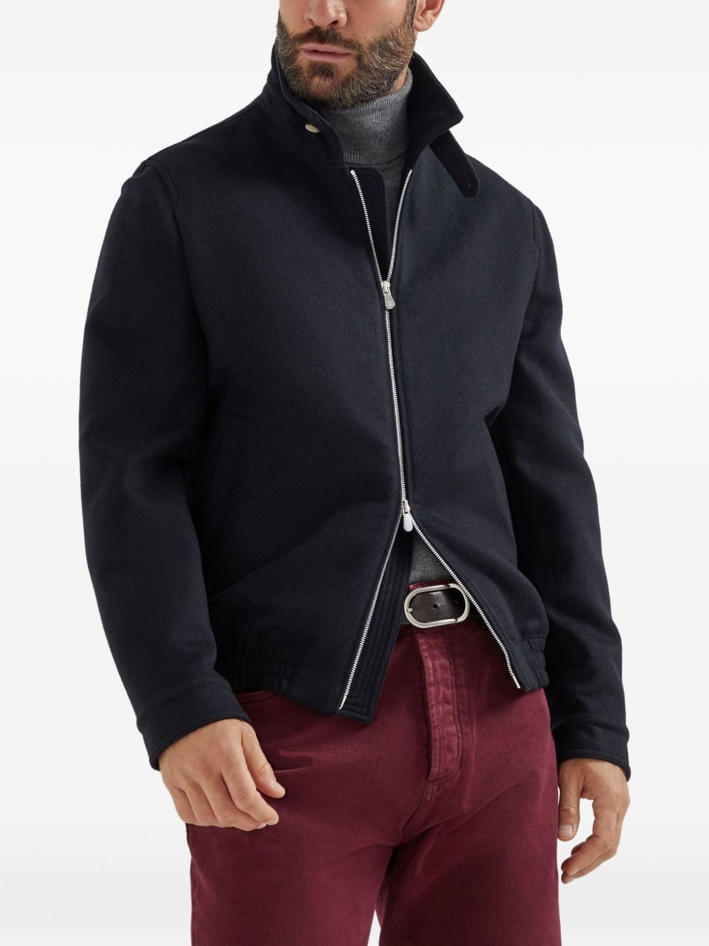 wool bomber jacket - 4