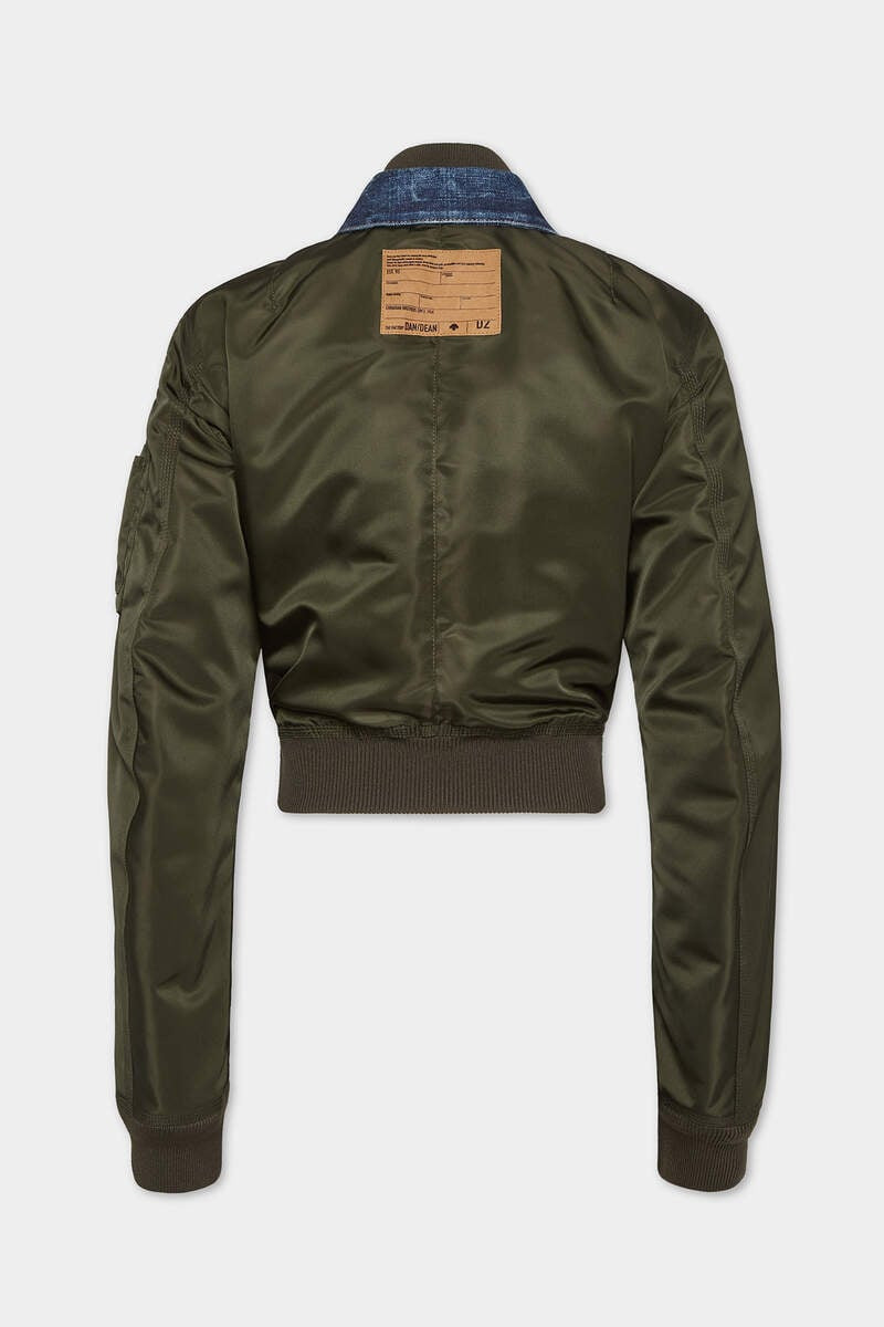 DSQUARED2 DARK AVIATOR HYBRID JEAN JACKET outlook