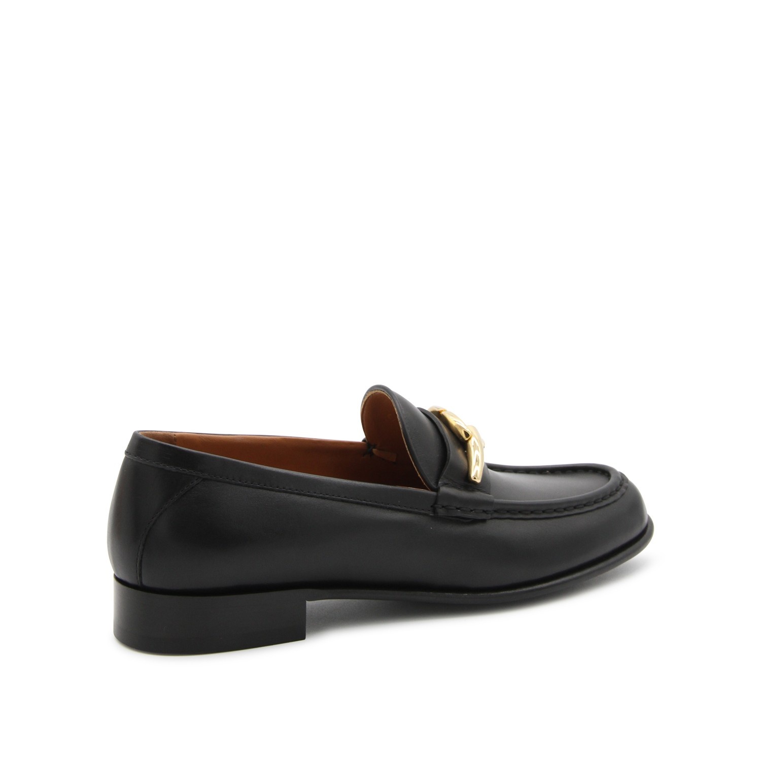 BLACK LEATHER LOAFERS - 3