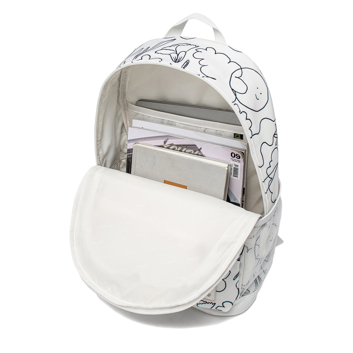 Li-Ning Allover Print Sportstyle Backpack 'White' ABST155-2 - 5